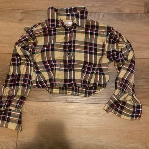 Cropped small flannel